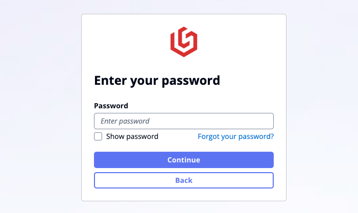 UpSnatch Forgot your password flow